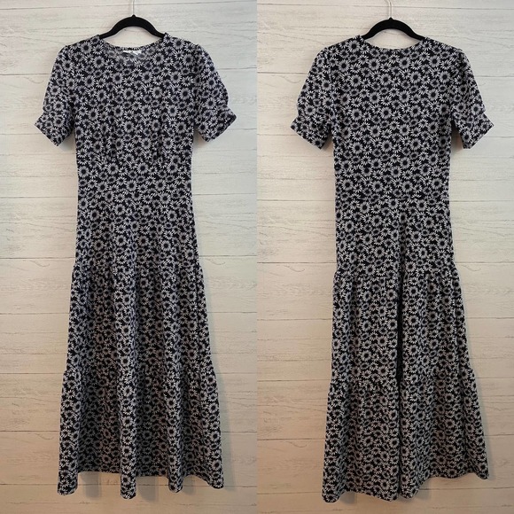 Topshop Daisy Print Short Sleeve Maxi Dress Modest | 4 - Picture 6 of 9